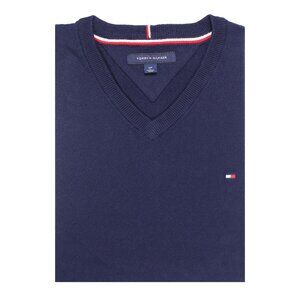 NWT TOMMY HILFIGER Men's Long Sleeve Signature V Neck Sweater Navy XL $79.50